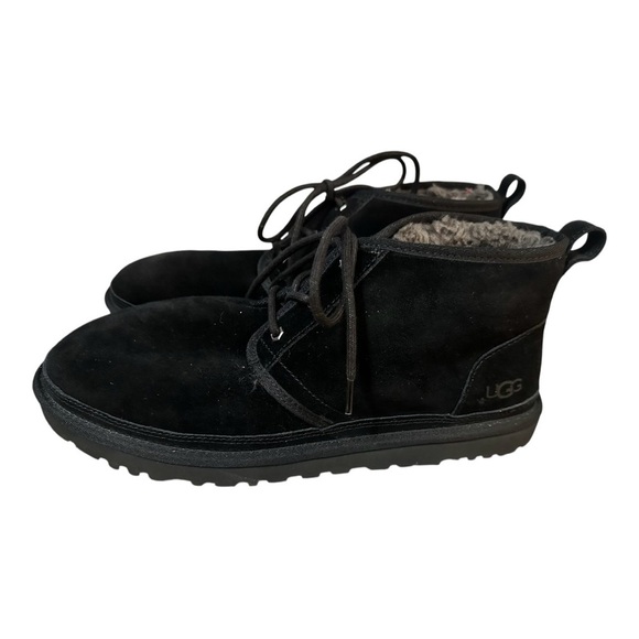UGGs Neumel Black Suede Men’s Ankle Boots - Size 14 - Picture 1 of 3